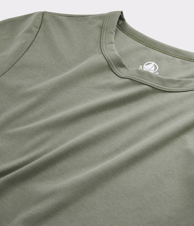 Katoenen damesshirt Sea island bruin