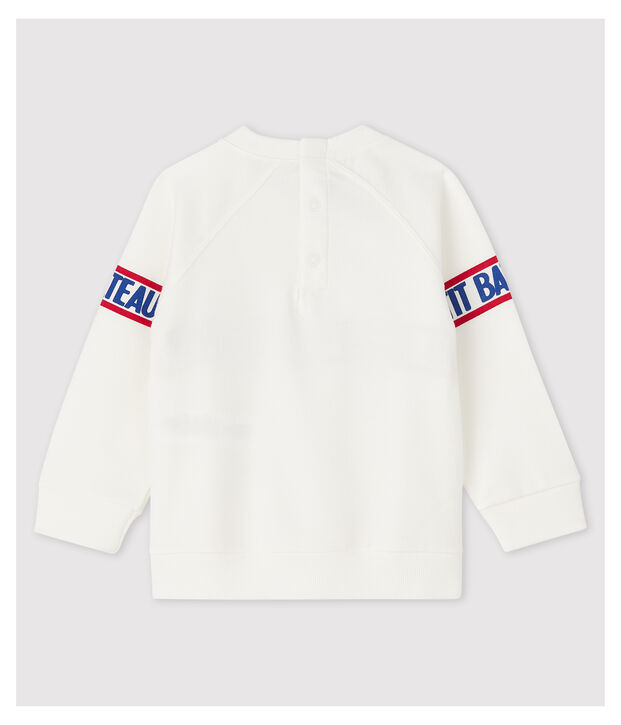 Sweatshirt van molton babyjongen wit
