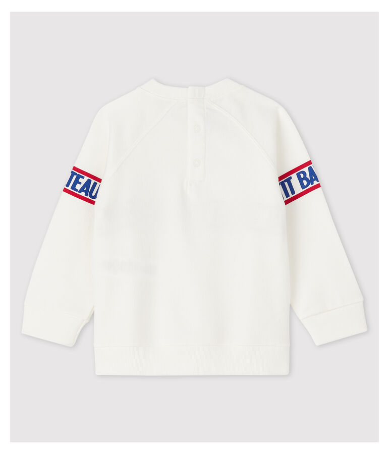 Sweatshirt van molton babyjongen wit