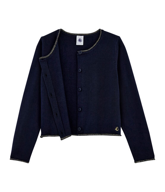Tricot cardigan meisjes blauw SMOKING