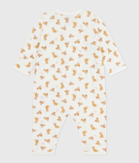 Pyjama bébé en coton sans pieds imprimé MARSHMALLOW/ CAJOU