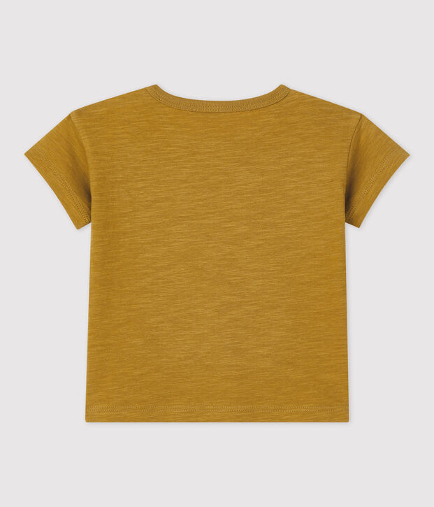 Effen T-shirt met korte mouwen in jerseystof voor baby's geel