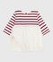 Robe bébé bi-matière manches longues rouge MILK/ AMARANTE