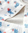Driedelige set met berenprint van biologisch katoen wit MARSHMALLOW/wit MULTICO