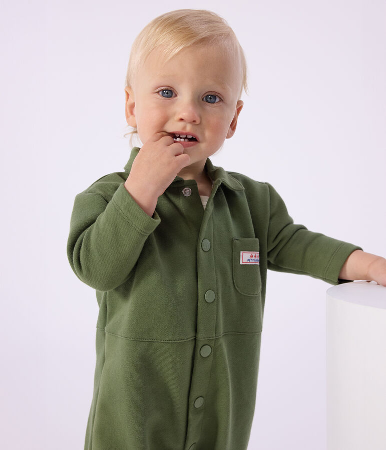 Lang pakje van effen katoen voor baby's groen OLIVINE