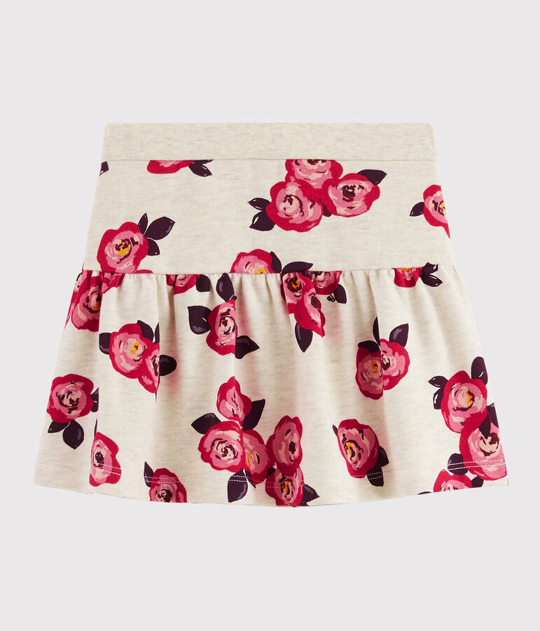 Rok van molton voor kinderen meisjes beige MONTELIMAR/wit MULTICO