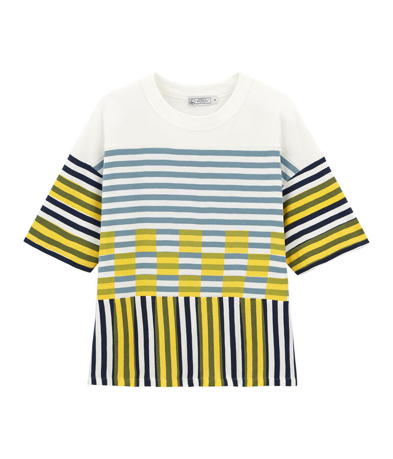 Gemengd grafisch t-shirt met korte mouwen wit/multicouleur