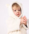 Manteau à capuche bébé ouatiné en sherpa écru MILK