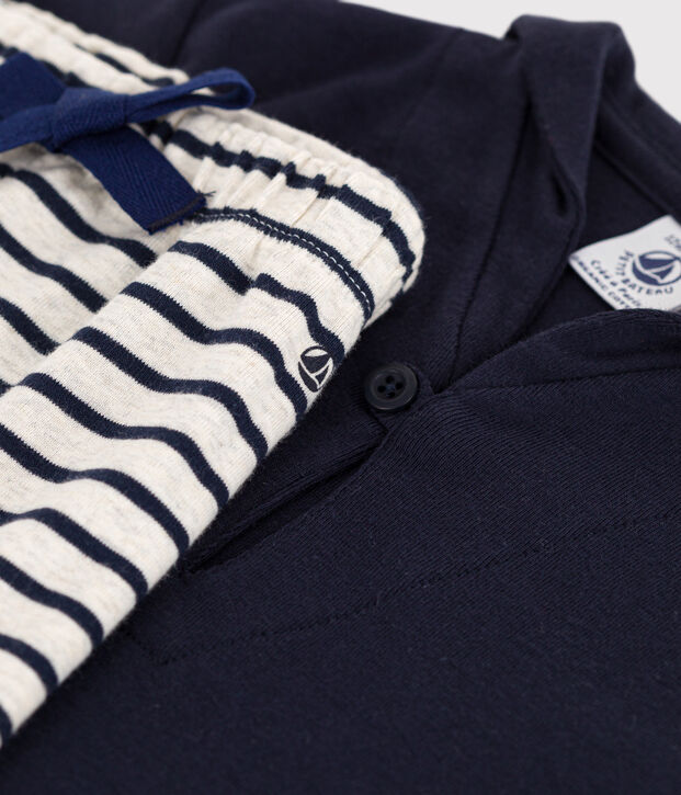 Ensemble b&eacute;b&eacute; style marin bleu/beige