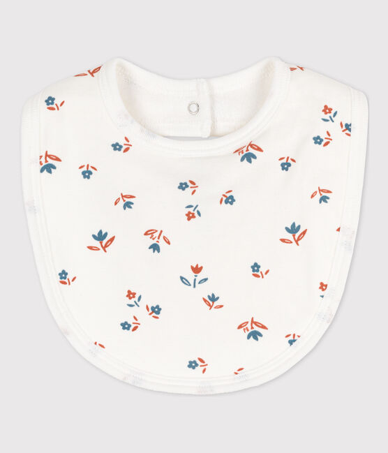Katoenen slabbetje met print voor baby's wit MARSHMALLOW/wit MULTICO