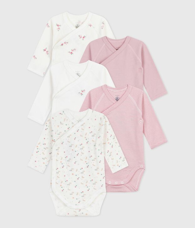 Set van katoenen babyrompertjes met lange mouwen en print multicouleur