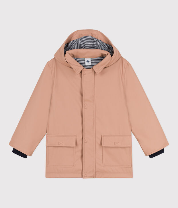 ICONISCHE REGENJAS VAN GERECYCLEDE STOF VOOR MEISJES/JONGENS beige