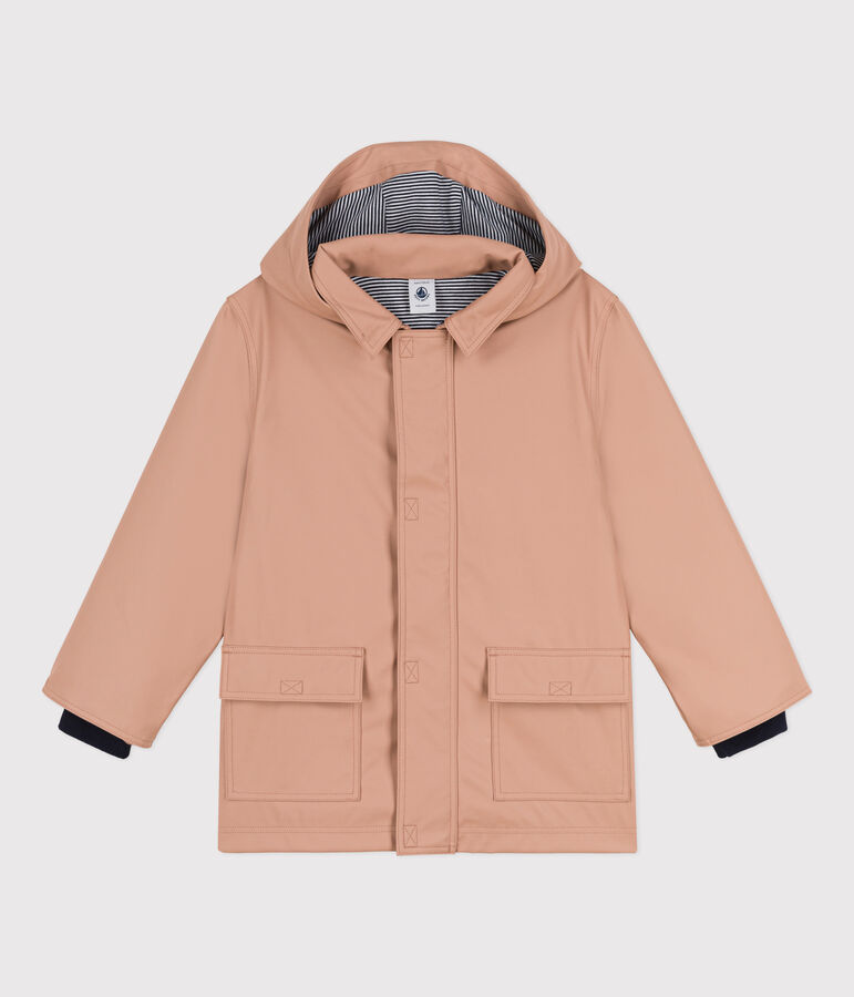 ICONISCHE REGENJAS VAN GERECYCLEDE STOF VOOR MEISJES/JONGENS beige