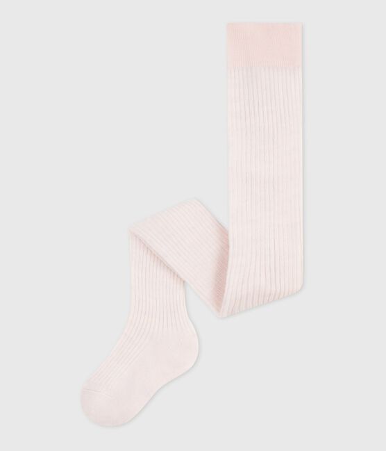 Wollen broekkousen voor baby's roze FLEUR