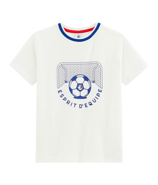 Tee-shirt enfant garcon blanc MARSHMALLOW