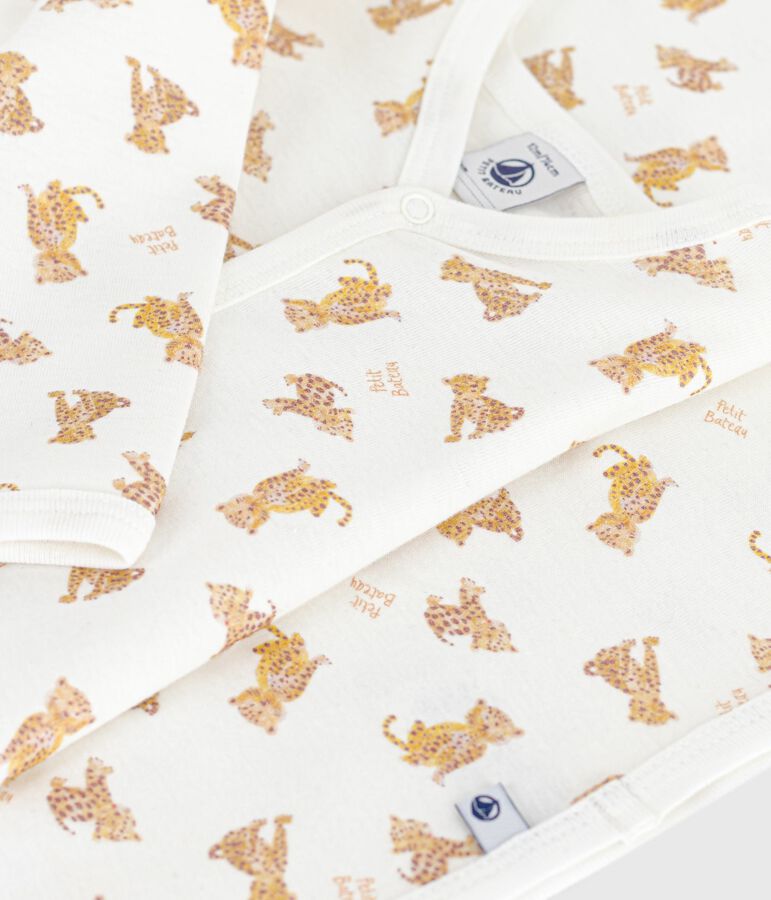 Cadeauset babypyjama van katoen met luipaardprint multicouleur