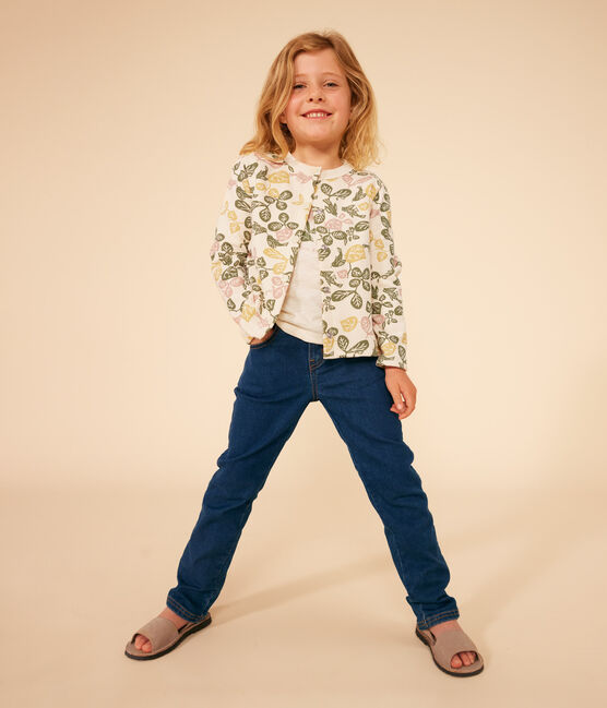Cardigan voor meisjes in katoen wit AVALANCHE/ MULTICO
