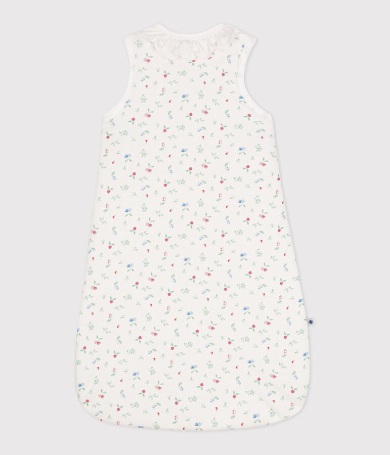 Katoenen babytrappelzak met vruchtenprint TOG 2 wit/multicouleur