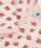 Fluwelen pyjama met bloemenprint roze SALINE/wit MULTICO