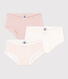 Set van 3 katoenen slips met hoge taille voor kinderen