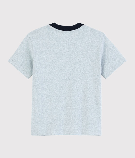 Katoenen T-shirt met korte mouwen voor jongens grijs POUSSIERE CHINE