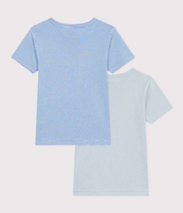 Lot de 2 tee-shirts &agrave; manches courtes essentiels en coton enfant multicouleur