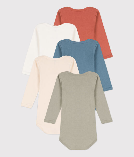 Lot de 5 bodies manches longues youpi bébé en coton variante 1