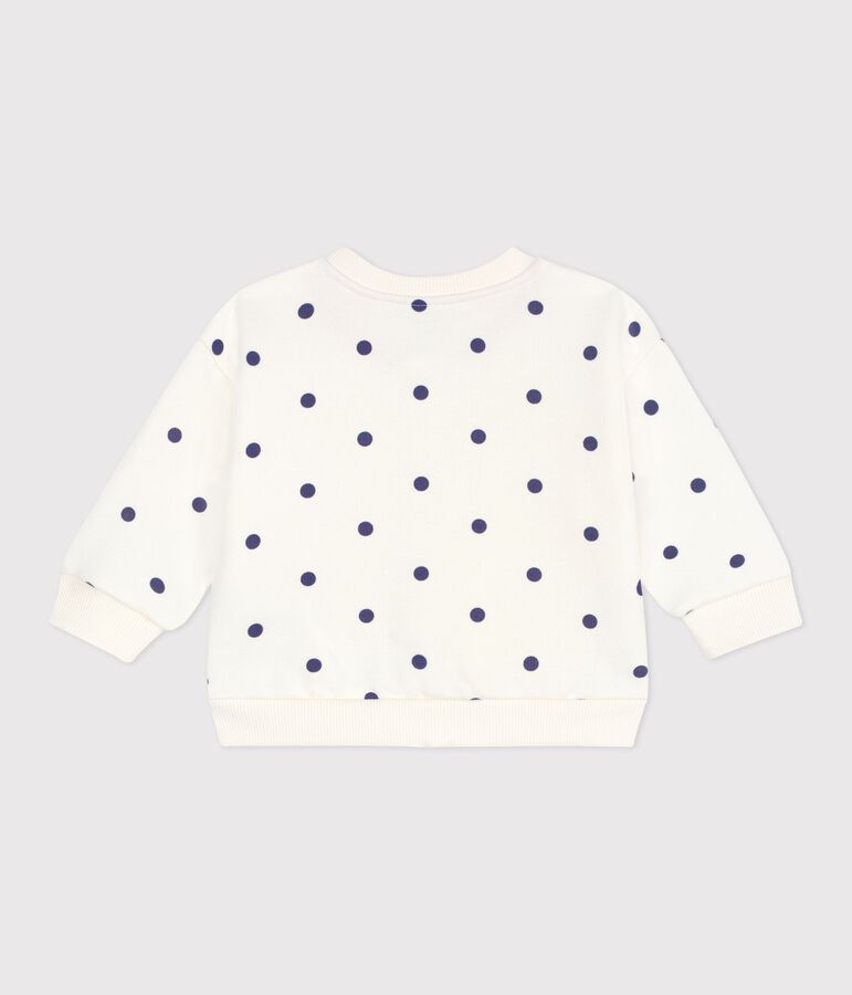 Veste teddy b&eacute;b&eacute; en coton, imprim&eacute;e &agrave; pois bleu/bleu