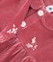 Robe b&eacute;b&eacute; en velours manches longues unie rose