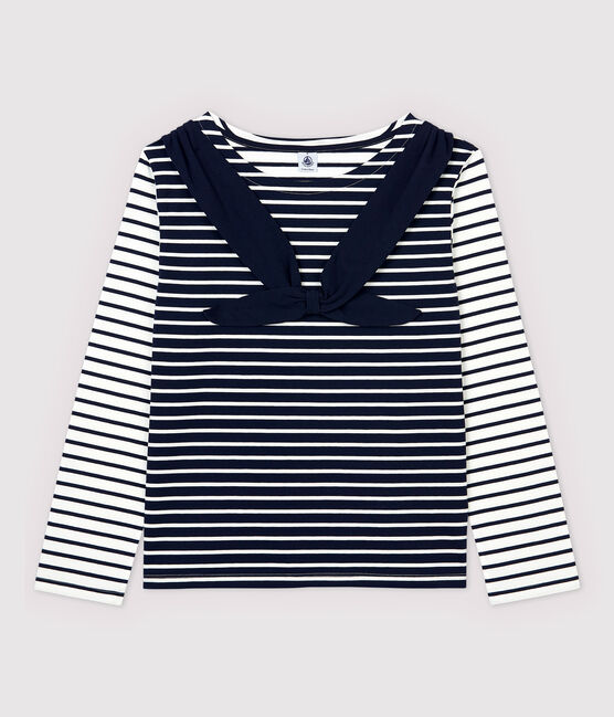 Marinière légère Femme blanc MARSHMALLOW/bleu SMOKING