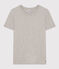LE Droit, katoenen T-shirt voor dames met ronde hals grijs CHATON CHINE