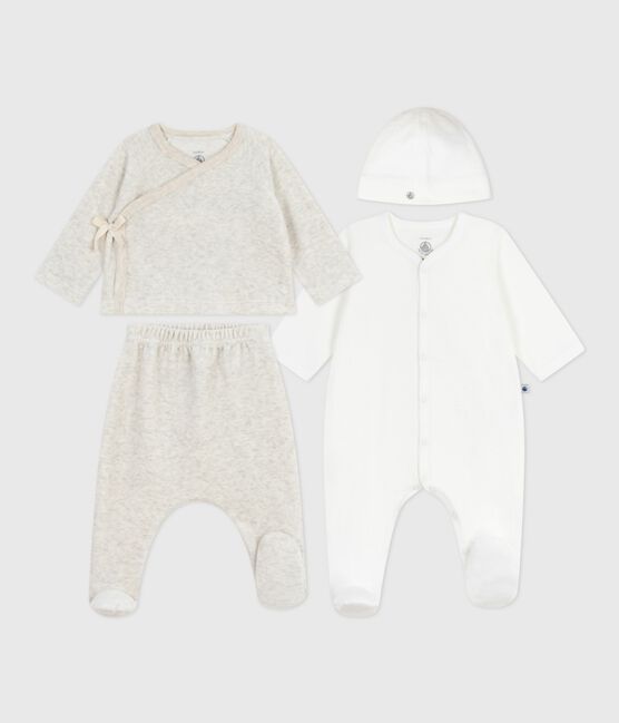 Coffret cadeau bébé en velours uni variante 1