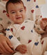 Katoenen babypyjama met bloemenprint