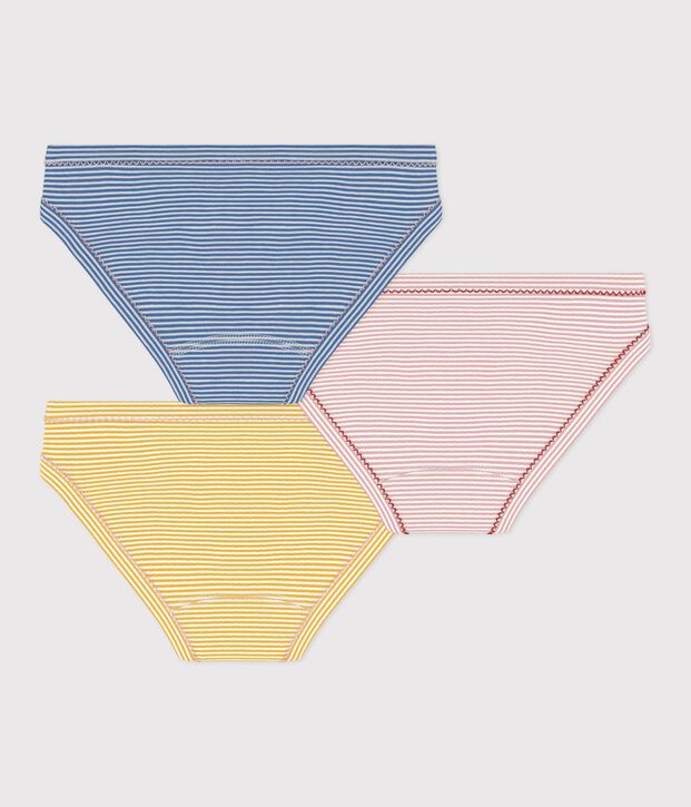 Lot de culottes enfant en coton &agrave; rayures multicouleur