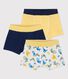 Set van 3 boxershorts voor jongens met aapjes in katoen