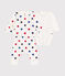 Driedelig katoenen babysetje wit MARSHMALLOW/wit MULTICO