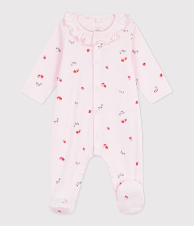 Katoenen babypyjama met bloemenprint
