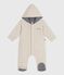 Effen gewatteerd babypakje met capuchon en voetjes beige MONTELIMAR CHINE