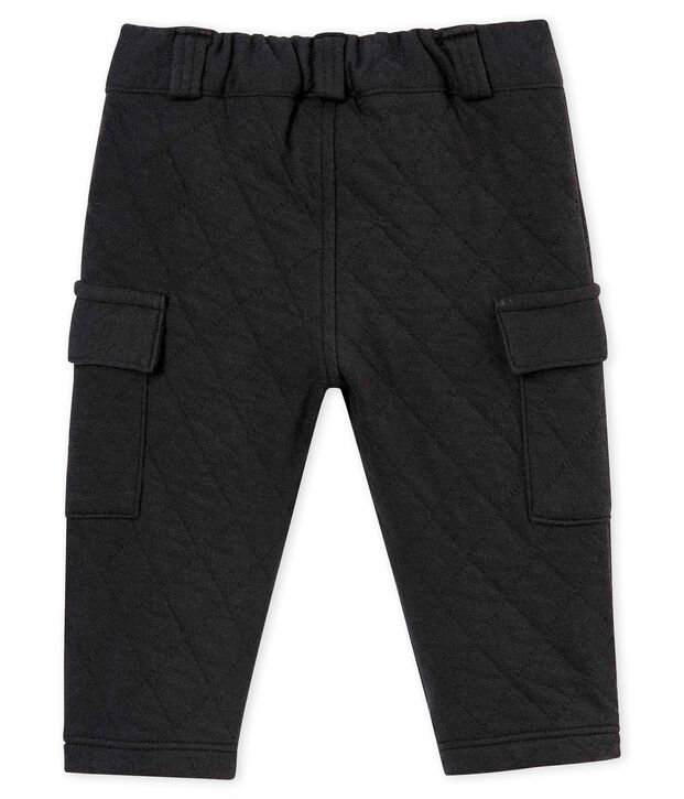 Pantalon b&eacute;b&eacute; gar&ccedil;on en tubique matelass&eacute; gris