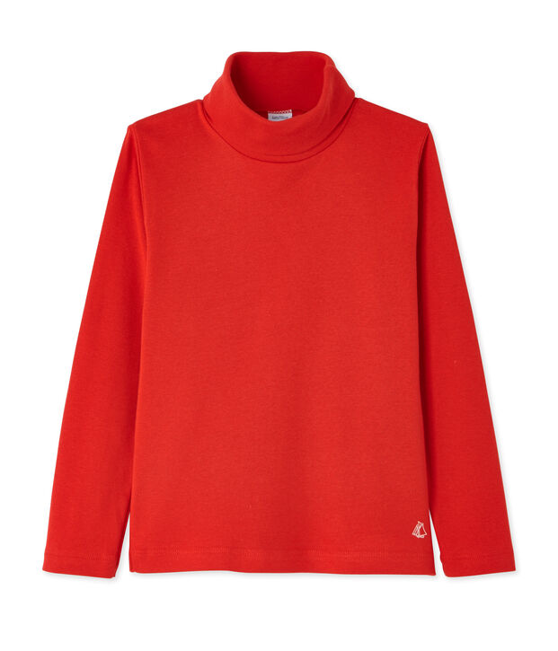 Sous pull enfant mixte uni rouge