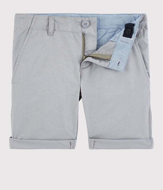 Bermuda van twill voor jongens grijs