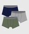 Set boxershorts voor kinderen van effen katoen multicouleur