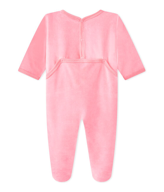 Dors bien bébé en velours rose PETAL
