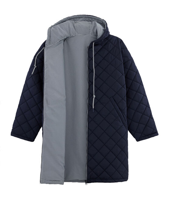 Lang warm windjack gemixt blauw SMOKING