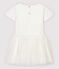 Robe cérémonie en tulle enfant fille blanc MARSHMALLOW/gris ARGENT