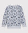 Sweatshirt en molleton enfant garçon gris POUSSIERE/blanc MULTICO