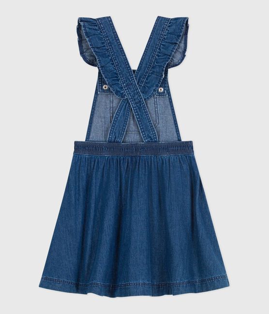 Tuinjurk uit denim voor kinderen blauw DENIM MOYEN