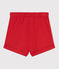 Short bébé en coton uni rouge AURORA