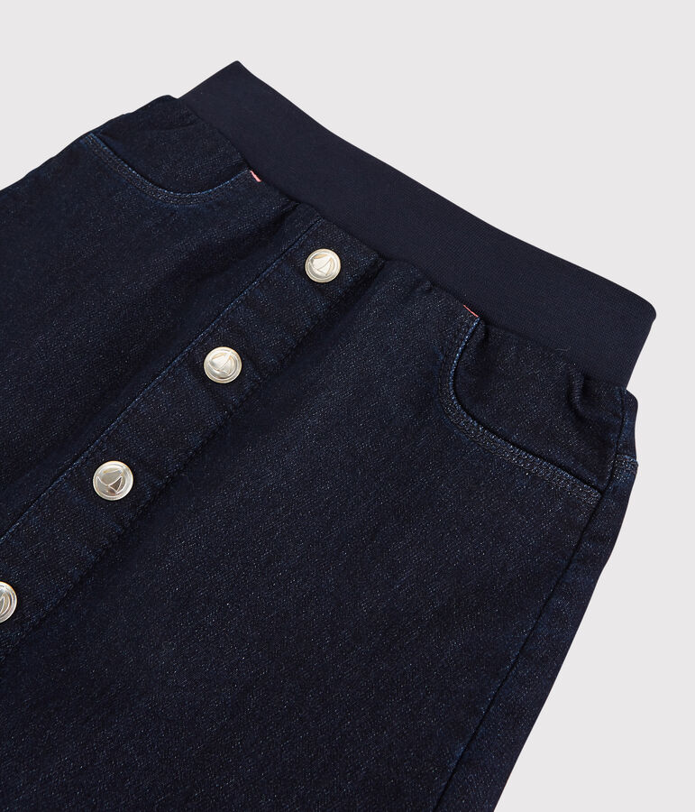 Meisjesrok van spijkerstof blauw DENIM BLEU FONCE