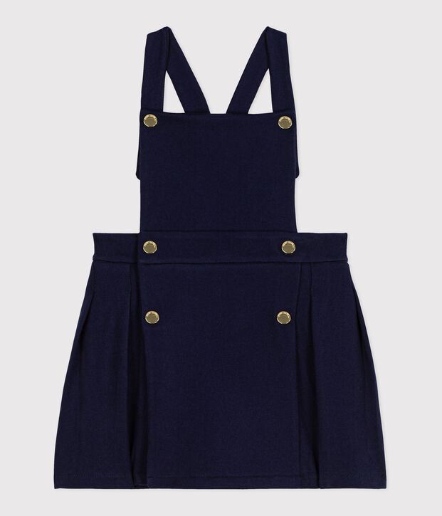 Robe b&eacute;b&eacute; en coton pliss&eacute; bleu marine